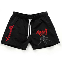 2023 newMen's Berserk Shorts Anime Skull Knight Print Shorts Beach Running Sports Jogging Fitness Short Pants Streetwear Sweatpants Male