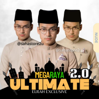 Baju Melayu Ultimate 2.0 Elrah Exclusive BAJU RAYA Nude Light Brown Champagne Ash Brown Coklate Muda