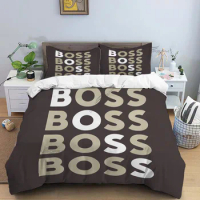 Modern Fashion H-hugo Boss Pattern Comforter Bedding Set,Duvet Cover Bed Set Quilt Cover Pillowcase,King Queen Size Bedding Set