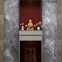 God of Wealth Display Cabinet Living Room Prayer Altar Table Incense Table Earth God Shrine Ancestor Altar Cabinet