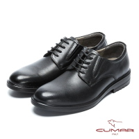 CUMAR 輕量舒適 真皮綁帶上班鞋(黑色)