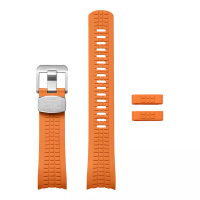 Crafter Blue [CLEARANCE MEI] Tali / Strap Crafter Blue Turtle CB12-ORANGE 22mm Curved End Rubber Str