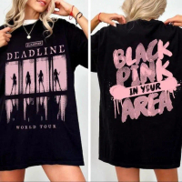 COD T-shirt 【e.s.h Shop】 เสื้อยืด Black Pink World Tour, เสื้อยืด Blackpink Concert , สินค้า Kpop Bl