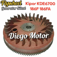 186FA Flywheel Kipas Magnit Starter Genset Mesin Diesel Solar Kipor KDE6700 Kama 186F