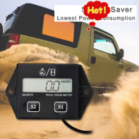 Digital Motor Tachometer, Instrument, Induction Speed, LCD, Suitable For Motorcycles, Automobiles, Ships