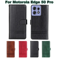 for чехол Motorola Edge 50 Pro Case Wallet Leather Capa Flip Phone Cover For Capinha De Celular Motorola Edge 50 Pro Funda Coque