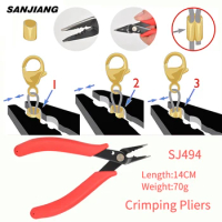 Jewelry Crimping Pliers For Making Tips Tool Tweezers Crimp Nose Pliers Jump Rings &amp; Split Rings Double Rings Diy Accessories