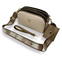 Tas Selempang Wanita 3 Ruang Naura Bag Resleting Fashion Korean Slingbag selempang