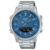【CASIO 卡西歐】多功能數位雙顯錶(AMW-880D-2A1)