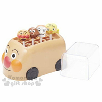 小禮堂 麵包超人 造型食物裝飾叉附盒《4枝入.大臉.麵包車》可重複使用