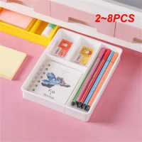 2~8PCS Divide Drawer Organizers Home Office Desk Desktop Accessories Stationery Organizer for Cosmetics Compartment Drawers