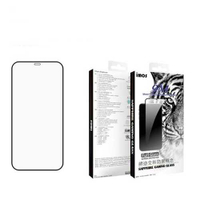【愛瘋潮】iPhone 12 Pro Max 6.7吋 窄黑邊防塵網 「2.5D滿版」玻璃螢幕保護貼 人造藍寶石