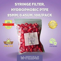 Syringe Filter Hydrophobic PTFE 25mm 0.45um 100 pcs | W-FE2545 | Aijiren