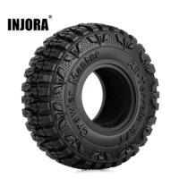 INJORA 1.0 Micro Crawer Wheel Tires Dragon Claw All Terrain Tires for Axial SCX24 Deadbolt C10 JLU Gladiator Bronco AX24 (T1006)