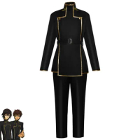 Anime Code Geass Cosplay Costume Lelouch of The Rebellion Lelouch Lamperouge Outfit Uniform Halloween Carnival Suit Custom Made