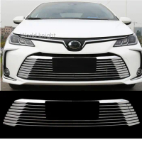 for Toyota Corolla Altis 2019 2020 2021 Chrome Front Bumper Grille Moulding cover trim Car styling