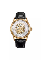 Aries Gold Aries Gold Automatic Infinum El Toro Gold Stainless Steel Black G 9005 G-S Leather Strap Men's Watch