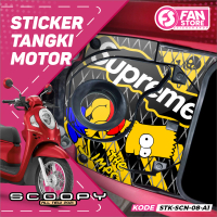 STIKER TANGKI SCOOPY NEW KARAKTER KARTUN LUCU BISA CUSTOM -  STRIPING STIKER PELINDUNG TANGKI SCOOPY