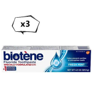 Biotene 含氟牙膏，清新薄荷原味型(4.3oz/121.9g)*3