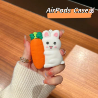 Earphone Case For Airpods 3 2 Pro Case Silicone Cute Cartoon Rabbit RadishCover for Apple Air Pods Pro 2 3 Earbuds Cases Accesso