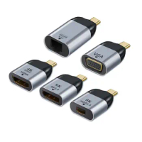 Computer Accessories 4K Converter Type C to VGA Converter Type C to RJ45 Adapter USB C To DP Adapter Type C to HDMI Converter