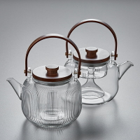 蒸汽玻璃提梁煮茶壺養生壺全自動蒸茶壺煮茶器家用抽水電陶爐煮茶