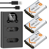 High quality 1800mAh NP-BX1 NP BX1 battery + LCD USB charger for Sony DSC RX1 RX100 M3 M2 RX1R WX300 HX300 HX400 HX50 HX60