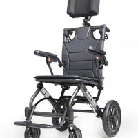 Multifunctional Folding Wheelchair for the ElderlyPortable Wheelchai Lightweight and Foldable,Ultra-light Trolley, Can Sit-down