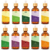 3.3oz Essential Oils Pure Natural Plant Lavender Tea Tree Frankincense Oregano Bergamot Coconut Essential Oil With Dropper-100ML