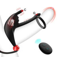 Cock Ring Delay Ejaculation Penis Ring Vibrator Wireless Remote Control Stimulator Massager Vibrator Sex Toys for Men Couple