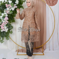 Set Tunik kebaya tulle _ Setelah tradisional _ tunik kebaya by Novi kebaya