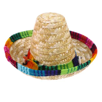 Chihuahua Cosplay Clothes Dog Sombrero Cap Hat Mexican Party Supplies Costume Poncho