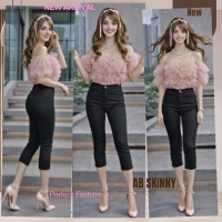 AB Skinny กางเกง 7 ส่วน สีดำ ของแท้ จากเพจดัง 350,000 Like กางเกง AB สกินนี่ยีนส์ผู้หญิง