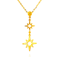 【JING YANG 晶漾】黃金項鍊閃耀之星(0.69錢±0.05錢)