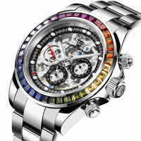 PAGANI Design Watch Men Skeleton Automatic Mechanical Watches Stainless Steel Waterproof Fashion Business Relogio Masculino