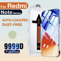 For Redmi Note 13 Pro 12 Turbo 11 11t 11e 10 9 9s Plus 5G 4G Tempered Glass Screen Protector Easy Install Auto-Dust Removal Kit