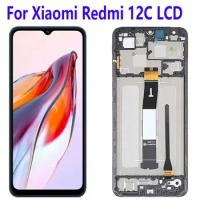 6.71''New For Xiaomi Redmi 12C LCD Display Screen Touch Panel Digitizer Replacement Parts For Xiaomi Redmi 12C With Frame