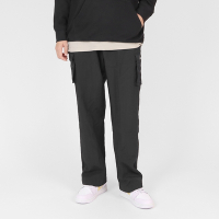 Nike 長寬褲 NSW Essential 女款 黑 彈性 寬鬆 鬆緊 口袋 九分褲 DO7210-010