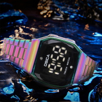 手錶 2022新款新潮男女LED觸摸屏手表 多功能鬧鈴LED燈學生手表 潮人手表