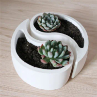 Tai Chi Cement Flower Pot Mould DIY Cement Plaster Flower Pot Mould Fleshy Bonsai Flower Pot Mould
