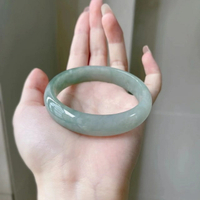 【現貨】老坑翡翠天然油青翡翠色玉手鐲女貴妃鐲冰種淺綠手鐲玉石送媽媽禮【北歐家居生活】