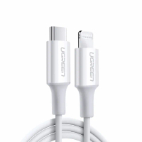 【綠聯】iPhone充電線 Type-C 2.0 MFi認證 3A快充 USB-C 對 Lightning 白色 0.25公尺