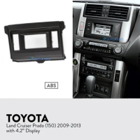 Car MID Facia For Toyota Prado GXL 2009-2013 Fascia Panel Dash Kit Install Facia Console Cover Bezel Adapter Stereo Plate Trim
