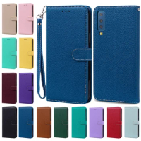 For Samsung A7 2018 Case Wallet Flip Phone Case For Samsung Galaxy A7 2018 SM-A750F Luxury Leather Cover Bags with Card Holder