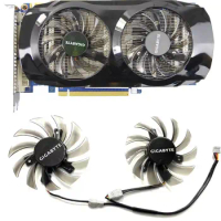 New 75MM 3PIN PLD08010S12H T128010SM GV-N460OC GPU Fan for Gigabyte GTX 460 465 560 Ti 580 650 750Ti Graphics Card Cooling Fan