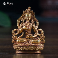 尼泊爾 佛教用品 銅手工密宗小佛像全鎏金金剛薩埵  佛像