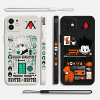 Hunter X Hunter Anime Phone Case for Oneplus Nord 3 2 9R 9 8T 8 7 7T Pro 6 5G Liquid Silicone Cover with Hand Strap