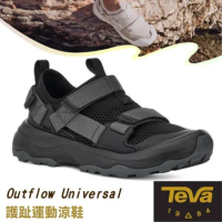 【TEVA】女 Outflow Universal 水陸兩棲護趾運動涼鞋.護趾涼鞋.雨鞋/1136310 BLK 黑色