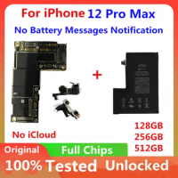 Original Logic Board For iPhone 12 PRO MAX Motherboard Battery Full Chips Support Update Clean ICloud 128 256 512GB Logic Board