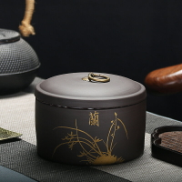 紫砂茶葉罐大號陶瓷茶罐普洱茶葉包裝盒茶具家用便捷密封罐醒茶罐